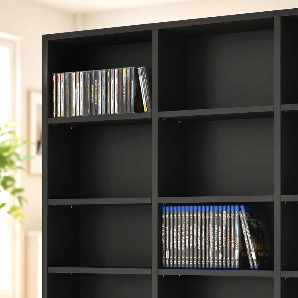 HOMCOM 835 CD/500 DVD Storage Unit, Blu-ray Media Storage Shelf with 27 Compartments and 21 Adjustable Shelves Additional View 13