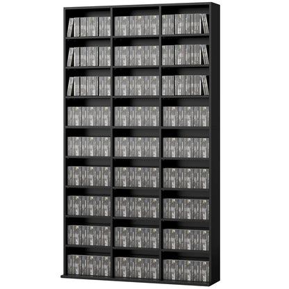 HOMCOM 835 CD/500 DVD Storage Unit, Blu-ray Media Storage Shelf with 27 Compartments and 21 Adjustable Shelves Additional View 15