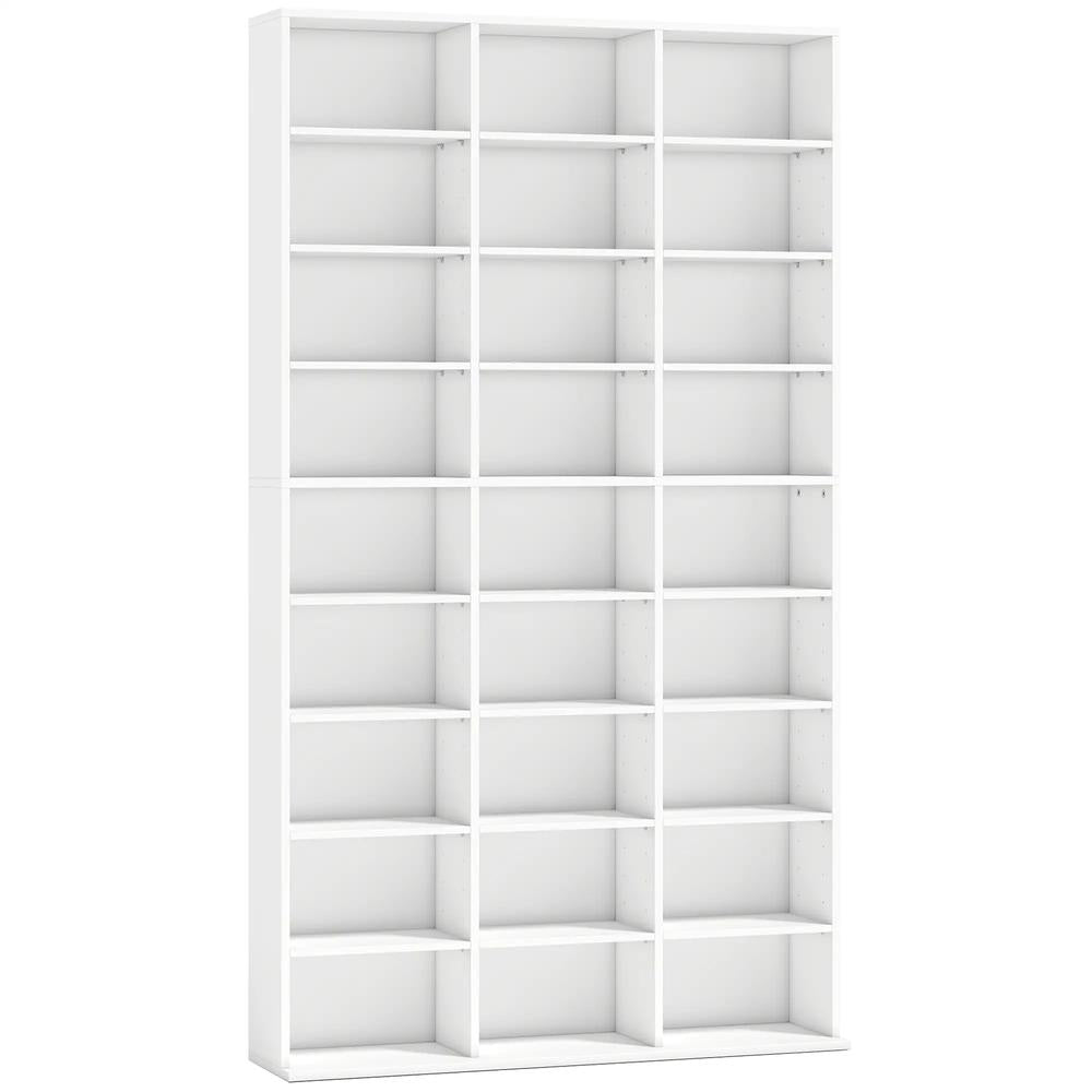 HOMCOM 835 CD/500 DVD Storage Unit, Blu-ray Media Storage Shelf with 27 Compartments and 21 Adjustable Shelves Additional View 16