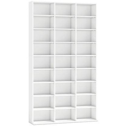 HOMCOM 835 CD/500 DVD Storage Unit, Blu-ray Media Storage Shelf with 27 Compartments and 21 Adjustable Shelves Additional View 16