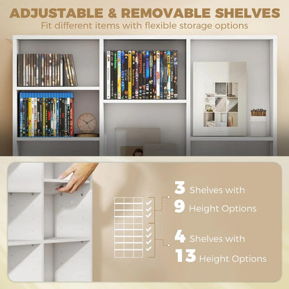 HOMCOM 835 CD/500 DVD Storage Unit, Blu-ray Media Storage Shelf with 27 Compartments and 21 Adjustable Shelves Additional View 20
