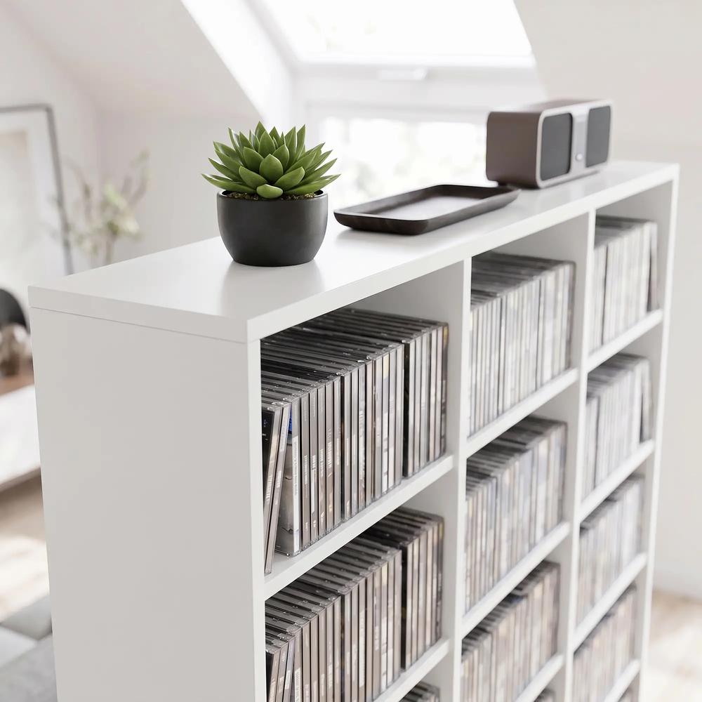 HOMCOM 835 CD/500 DVD Storage Unit, Blu-ray Media Storage Shelf with 27 Compartments and 21 Adjustable Shelves Additional View 25