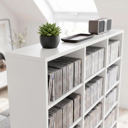 HOMCOM 835 CD/500 DVD Storage Unit, Blu-ray Media Storage Shelf with 27 Compartments and 21 Adjustable Shelves Additional View 25