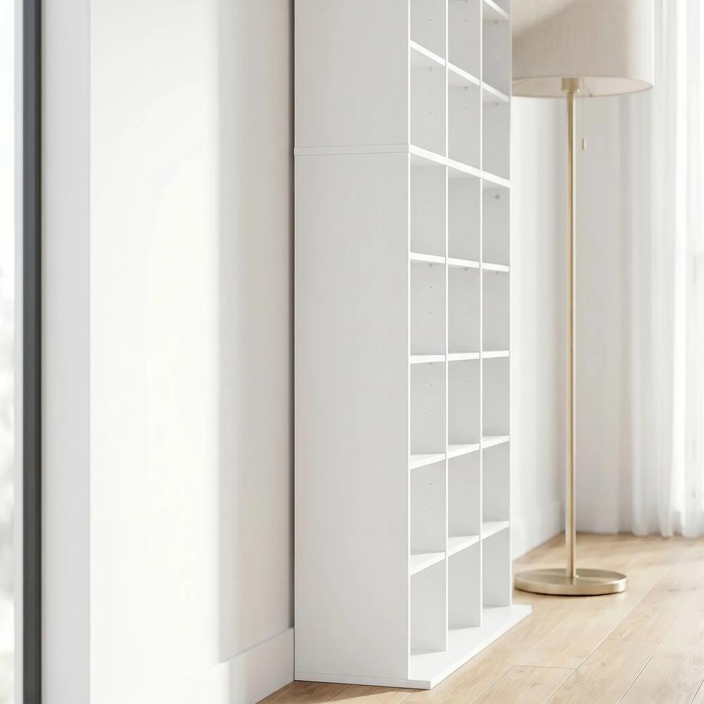 HOMCOM 835 CD/500 DVD Storage Unit, Blu-ray Media Storage Shelf with 27 Compartments and 21 Adjustable Shelves Additional View 26