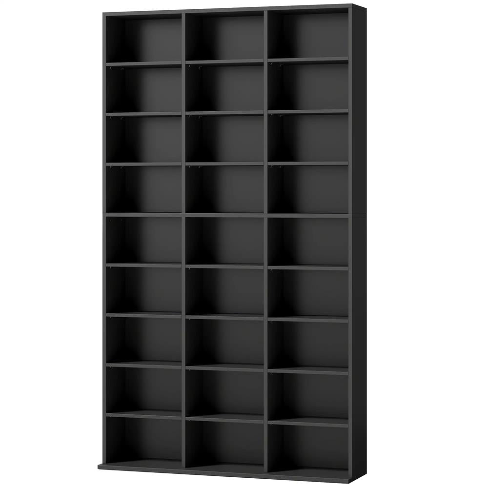 HOMCOM 835 CD/500 DVD Storage Unit, Blu-ray Media Storage Shelf with 27 Compartments and 21 Adjustable Shelves