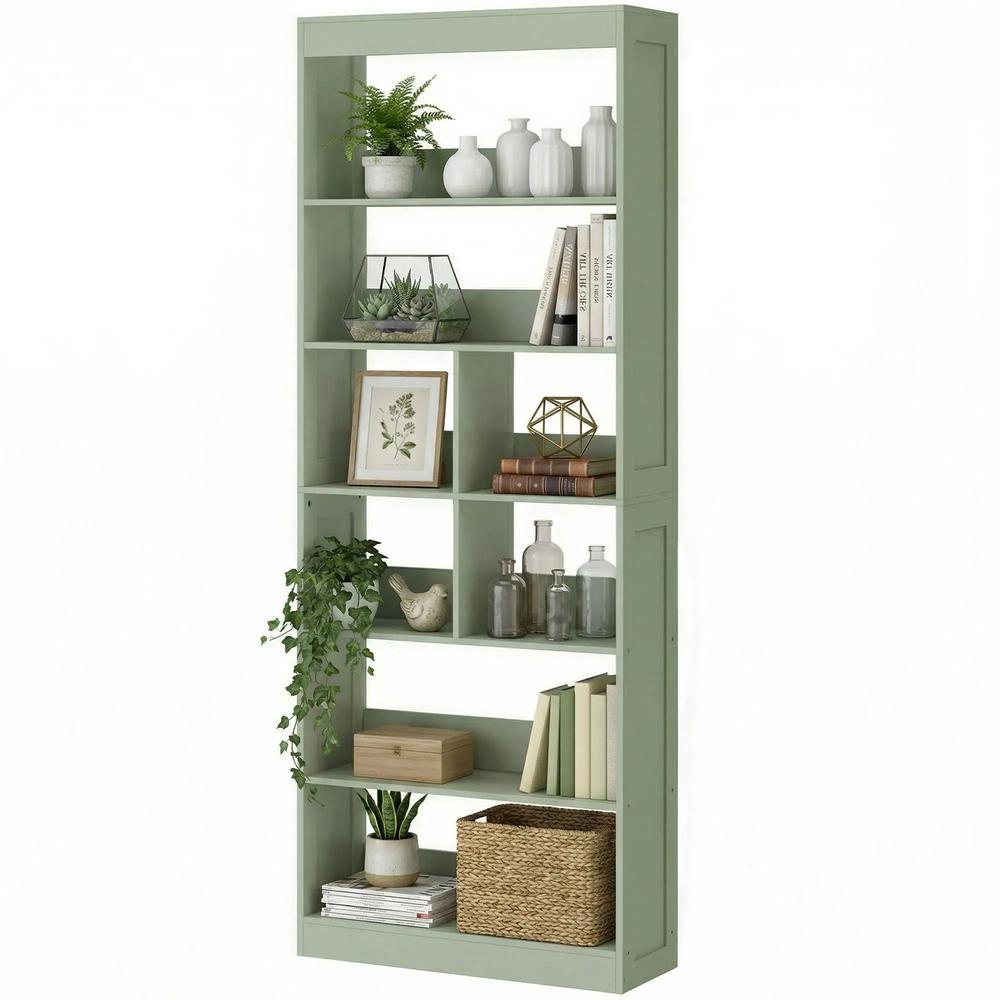 HOMCOM Bookcase, S-Shaped Wooden Bookshelf, 5/6 Tiers Freestanding Storage Shelf, Home Office Decorative Display Stand Rack, 24D x 60W x 184.5H Additional View 21
