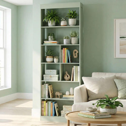 HOMCOM Bookcase, S-Shaped Wooden Bookshelf, 5/6 Tiers Freestanding Storage Shelf, Home Office Decorative Display Stand Rack, 24D x 60W x 184.5H Additional View 19