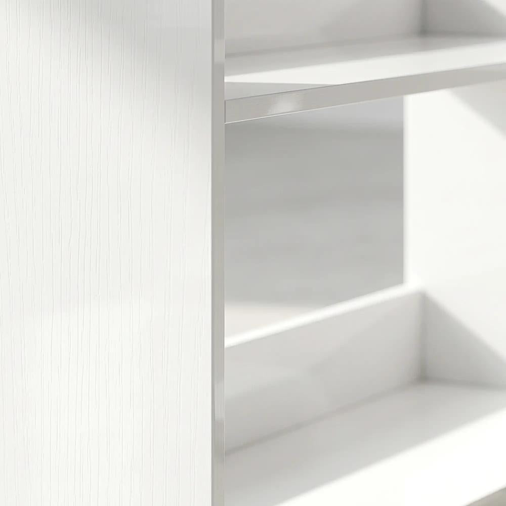 HOMCOM 7 Tiers Bookshelf, L-Shaped Corner Bookcase with Anti-Slip Rear Guard Additional View 13