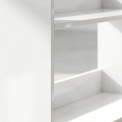 HOMCOM 7 Tiers Bookshelf, L-Shaped Corner Bookcase with Anti-Slip Rear Guard Additional View 13