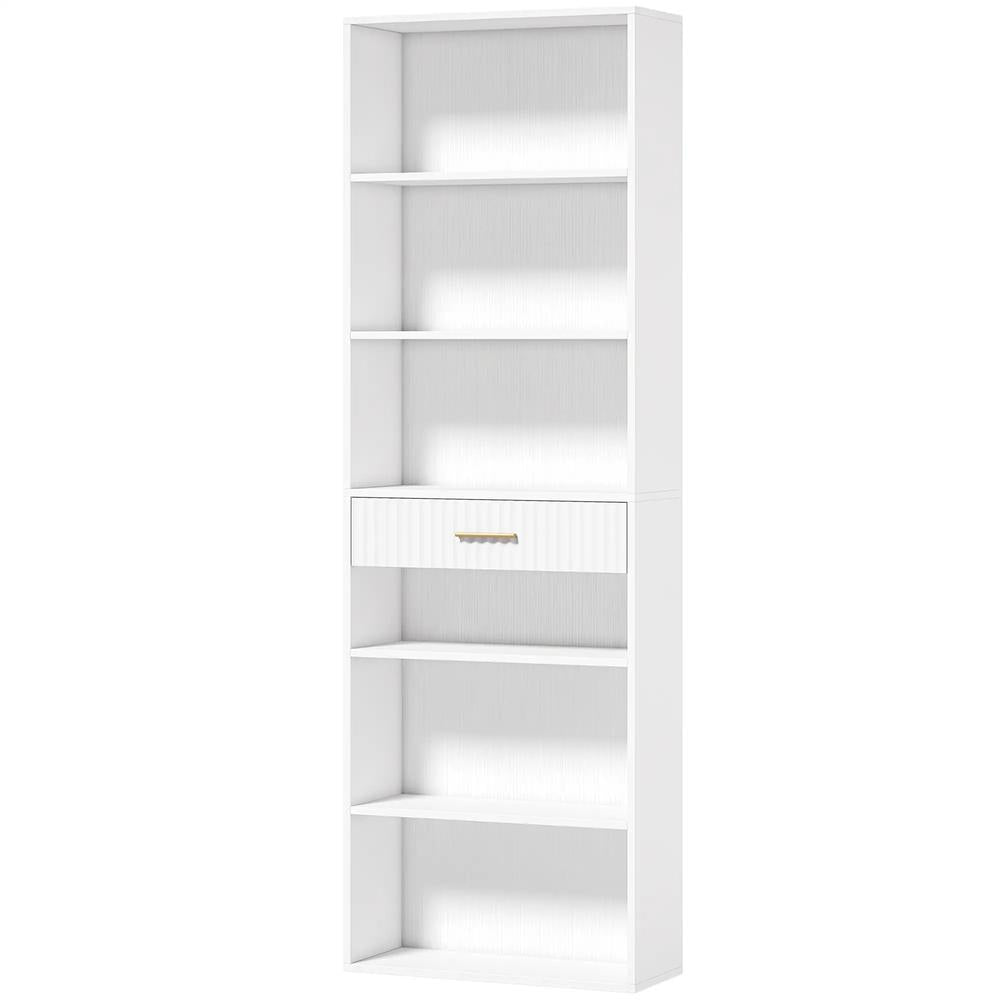 HOMCOM Bookcase Narrow Tall Space-Saving Bookshelf Drawer Open Shelves 60 x 24 x 182 cm Additional View 31