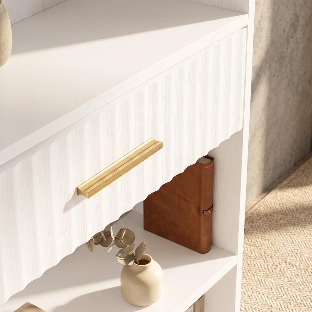 HOMCOM Bookcase Narrow Tall Space-Saving Bookshelf Drawer Open Shelves 60 x 24 x 182 cm Additional View 41
