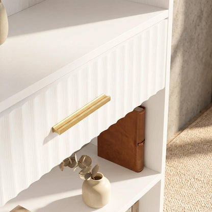HOMCOM Bookcase Narrow Tall Space-Saving Bookshelf Drawer Open Shelves 60 x 24 x 182 cm Additional View 41