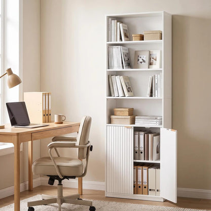 HOMCOM Bookcase Adjustable Shelf Bookshelf Anti-Tip Hardware 6-Tier Additional View 17