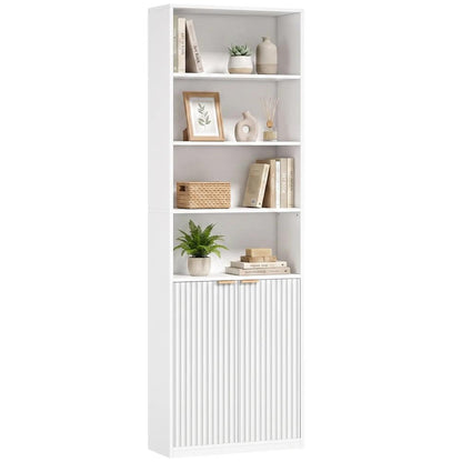 HOMCOM Bookcase Adjustable Shelf Bookshelf Anti-Tip Hardware 6-Tier Additional View 30