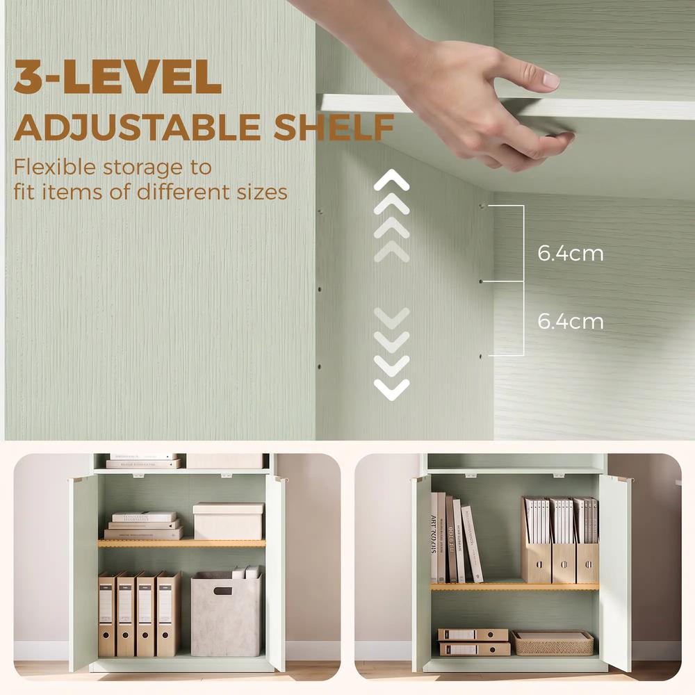 HOMCOM Bookcase Adjustable Shelf Bookshelf Anti-Tip Hardware 6-Tier Additional View 36