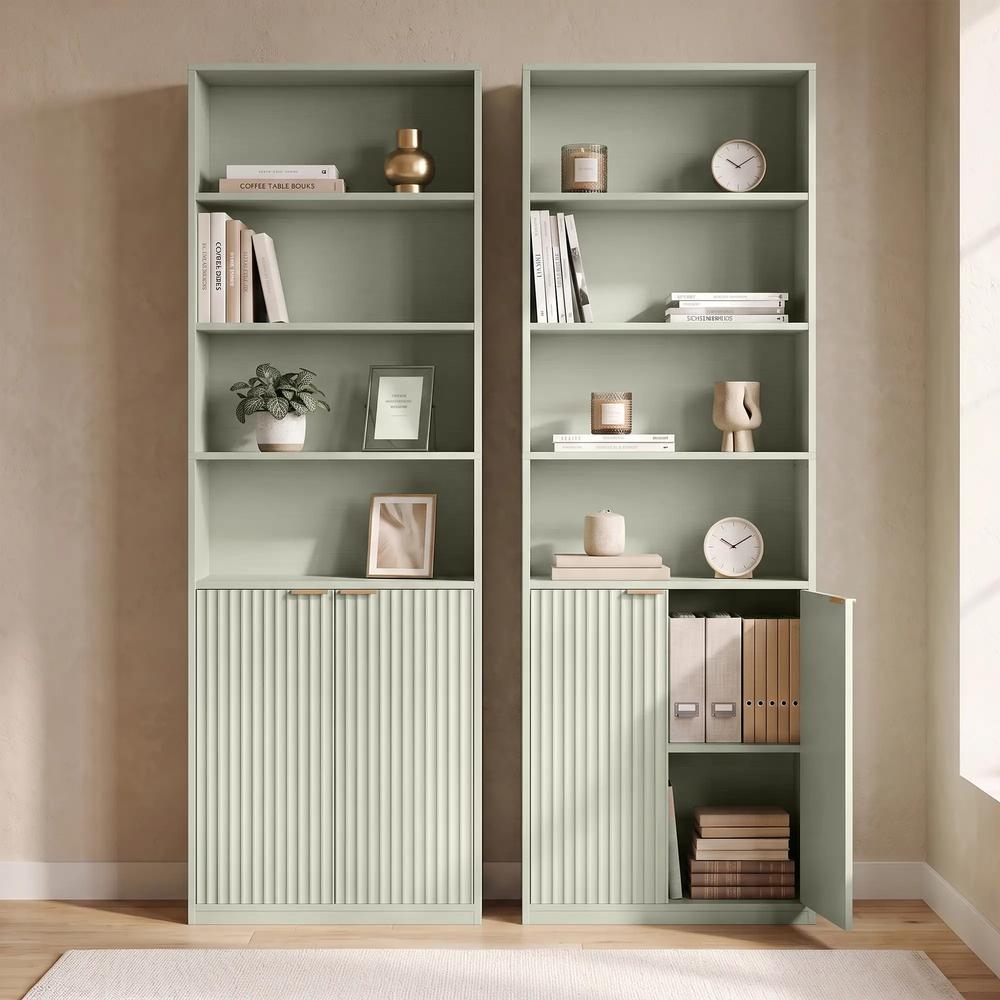 HOMCOM Bookcase Adjustable Shelf Bookshelf Anti-Tip Hardware 6-Tier Additional View 38