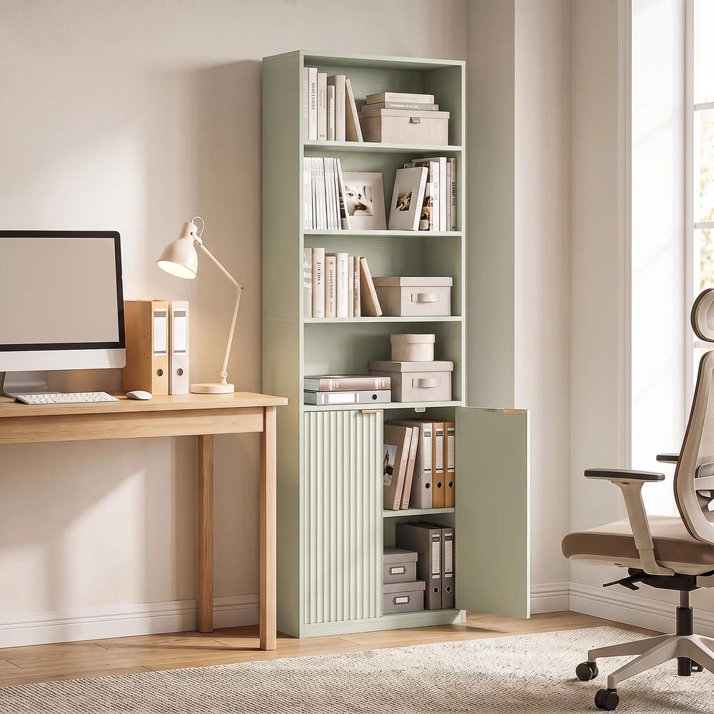 HOMCOM Bookcase Adjustable Shelf Bookshelf Anti-Tip Hardware 6-Tier Additional View 44