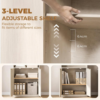 HOMCOM Bookcase Adjustable Shelf Bookshelf Anti-Tip Hardware 6-Tier Additional View 6