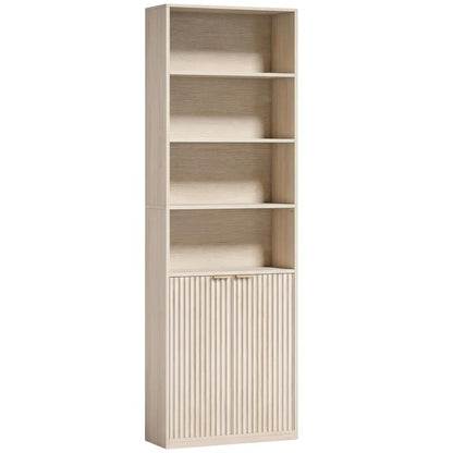 HOMCOM Bookcase Adjustable Shelf Bookshelf Anti-Tip Hardware 6-Tier