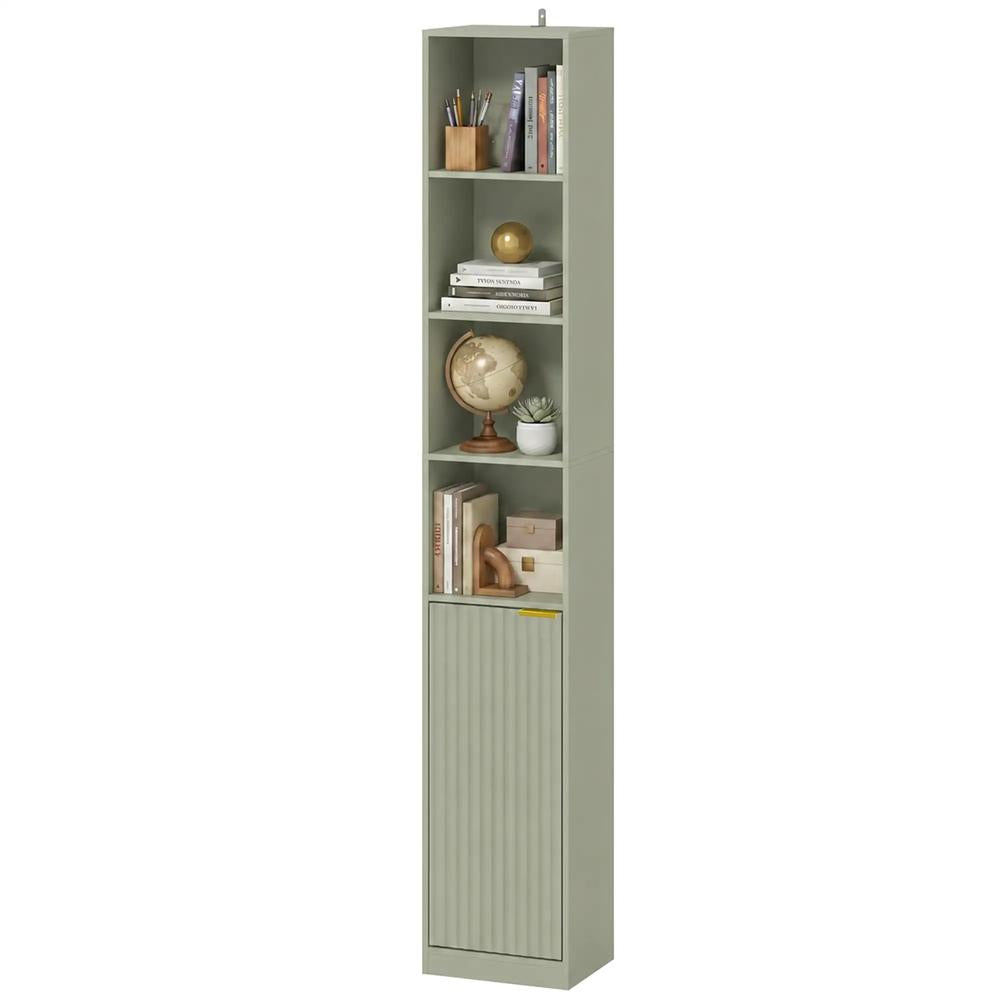 HOMCOM Bookcase Adjustable Shelf Bookshelf Anti-Tip Hardware 6-Tier Storage Cabinet Additional View 15