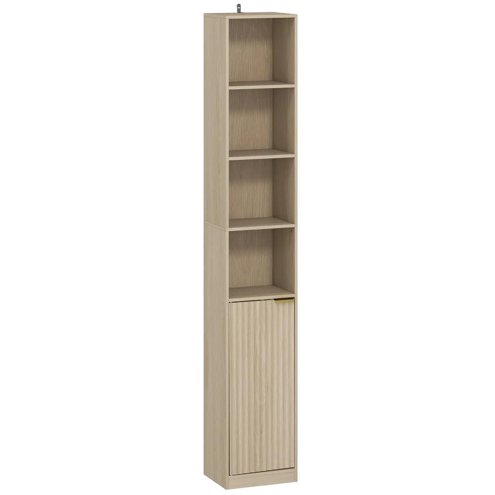 HOMCOM Bookcase Adjustable Shelf Bookshelf Anti-Tip Hardware 6-Tier Storage Cabinet Additional View 16
