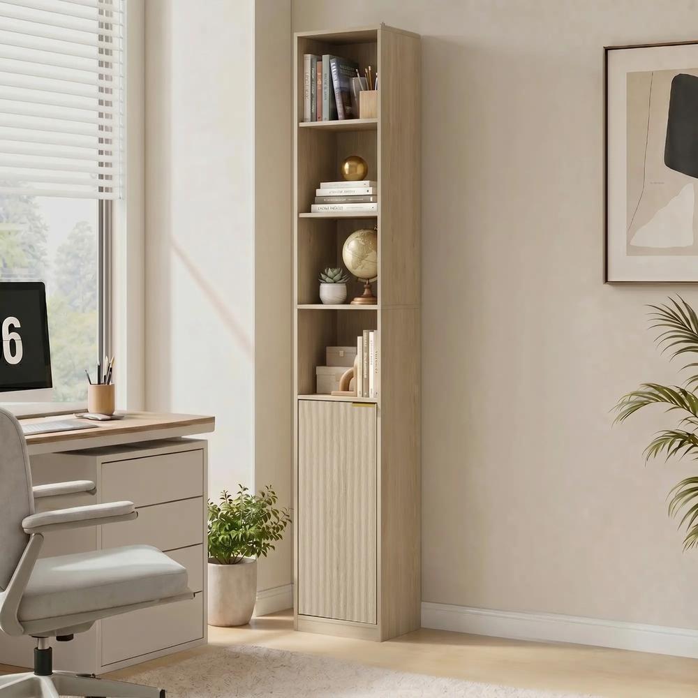 HOMCOM Bookcase Adjustable Shelf Bookshelf Anti-Tip Hardware 6-Tier Storage Cabinet Additional View 17
