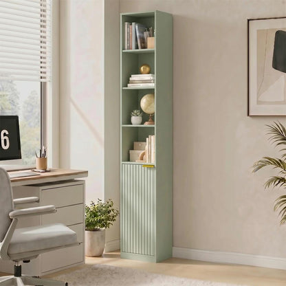 HOMCOM Bookcase Adjustable Shelf Bookshelf Anti-Tip Hardware 6-Tier Storage Cabinet Additional View 2