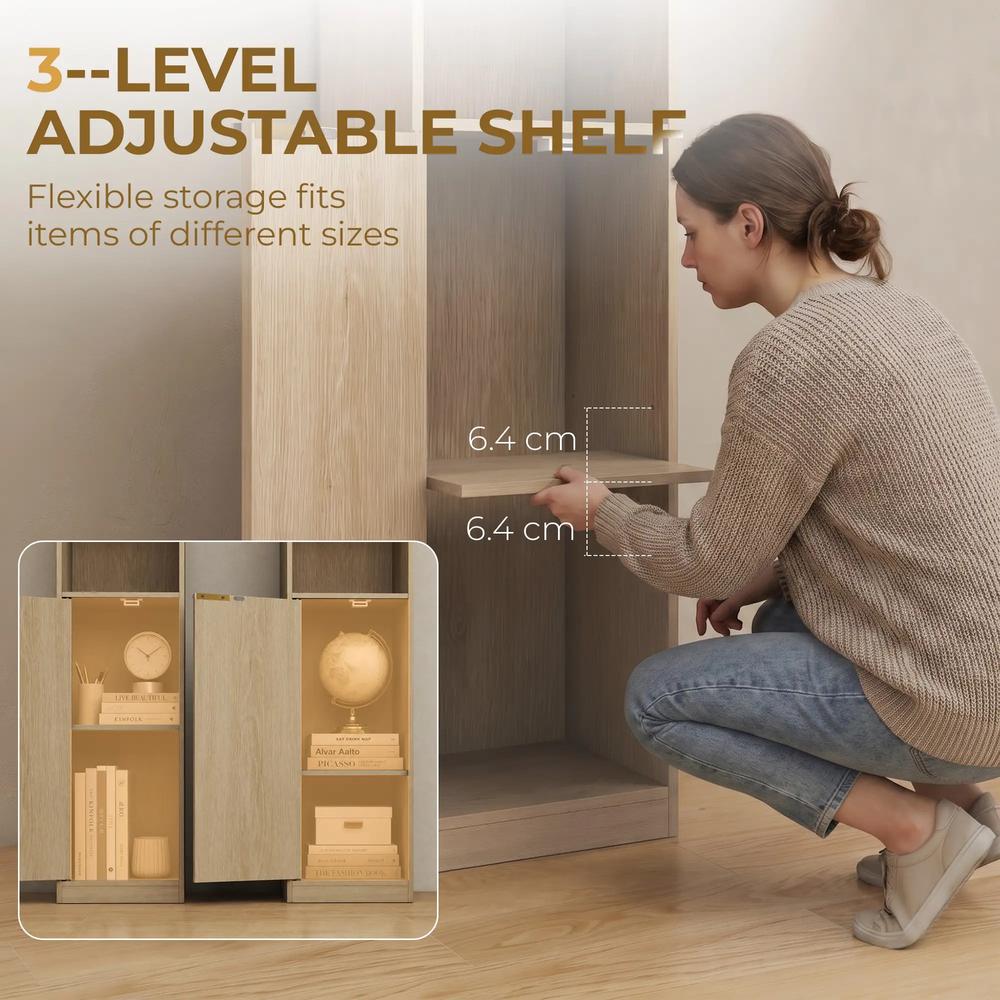 HOMCOM Bookcase Adjustable Shelf Bookshelf Anti-Tip Hardware 6-Tier Storage Cabinet Additional View 21
