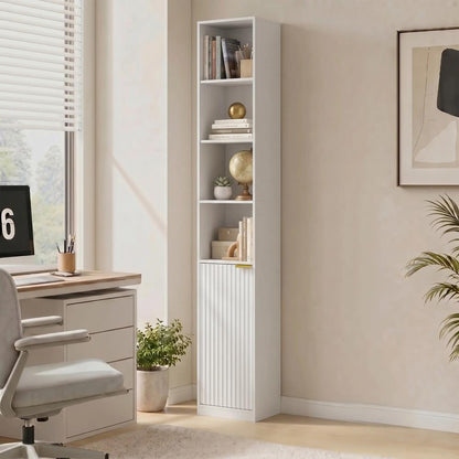 HOMCOM Bookcase Adjustable Shelf Bookshelf Anti-Tip Hardware 6-Tier Storage Cabinet Additional View 32
