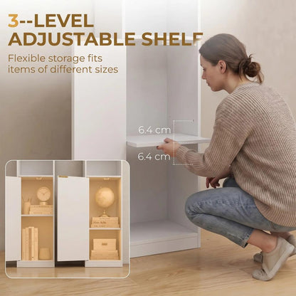 HOMCOM Bookcase Adjustable Shelf Bookshelf Anti-Tip Hardware 6-Tier Storage Cabinet Additional View 36