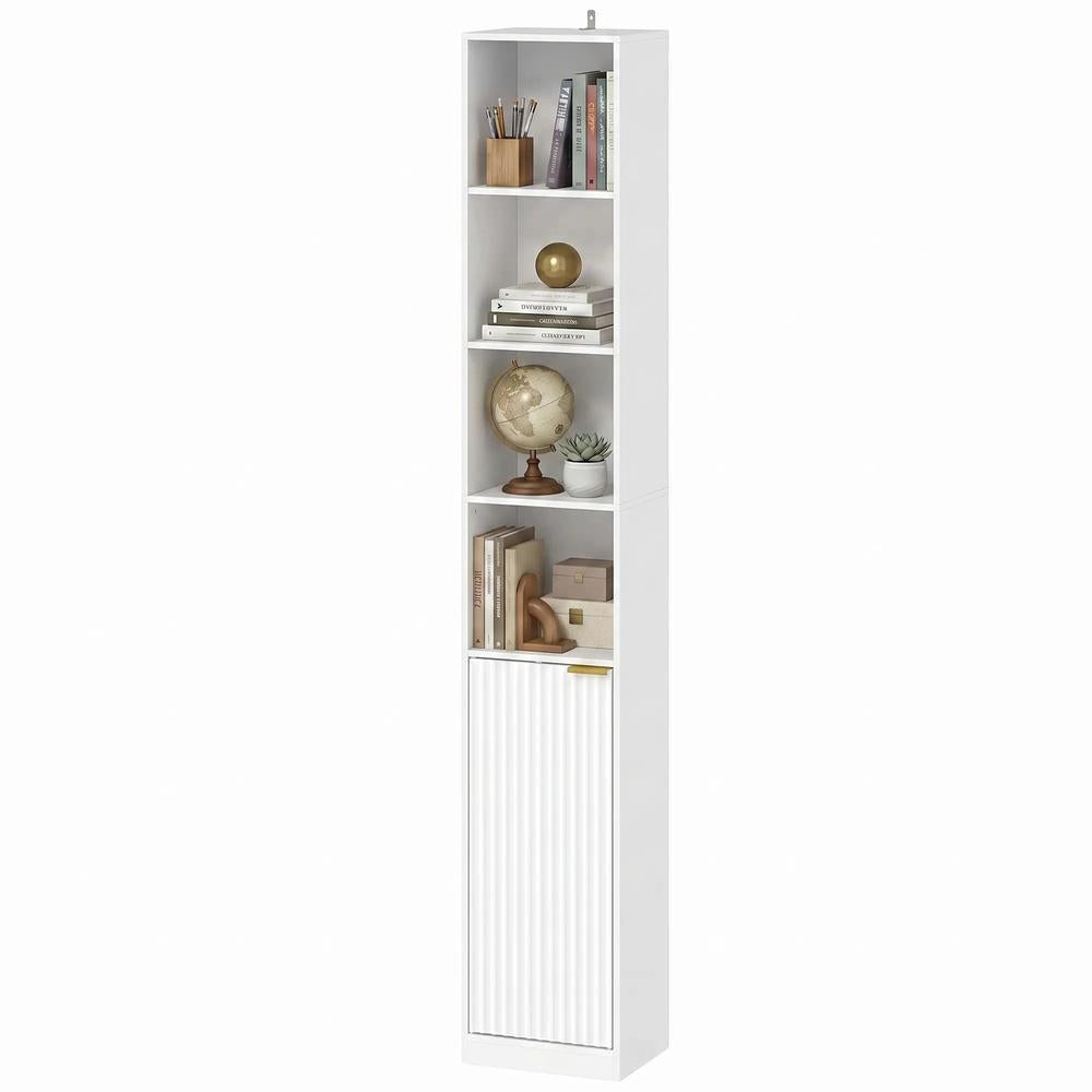 HOMCOM Bookcase Adjustable Shelf Bookshelf Anti-Tip Hardware 6-Tier Storage Cabinet Additional View 45