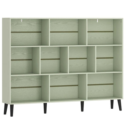 HOMCOM 10-Cube Bookcase, 3-Tier Book Shelf with Solid Wood Legs, 140 cm Modern Bookshelf with Anti-Tip Kit Additional View 16