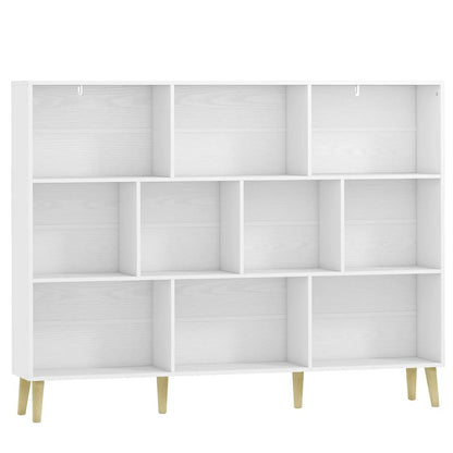 HOMCOM 10-Cube Bookcase, 3-Tier Book Shelf with Solid Wood Legs, 140 cm Modern Bookshelf with Anti-Tip Kit Additional View 31