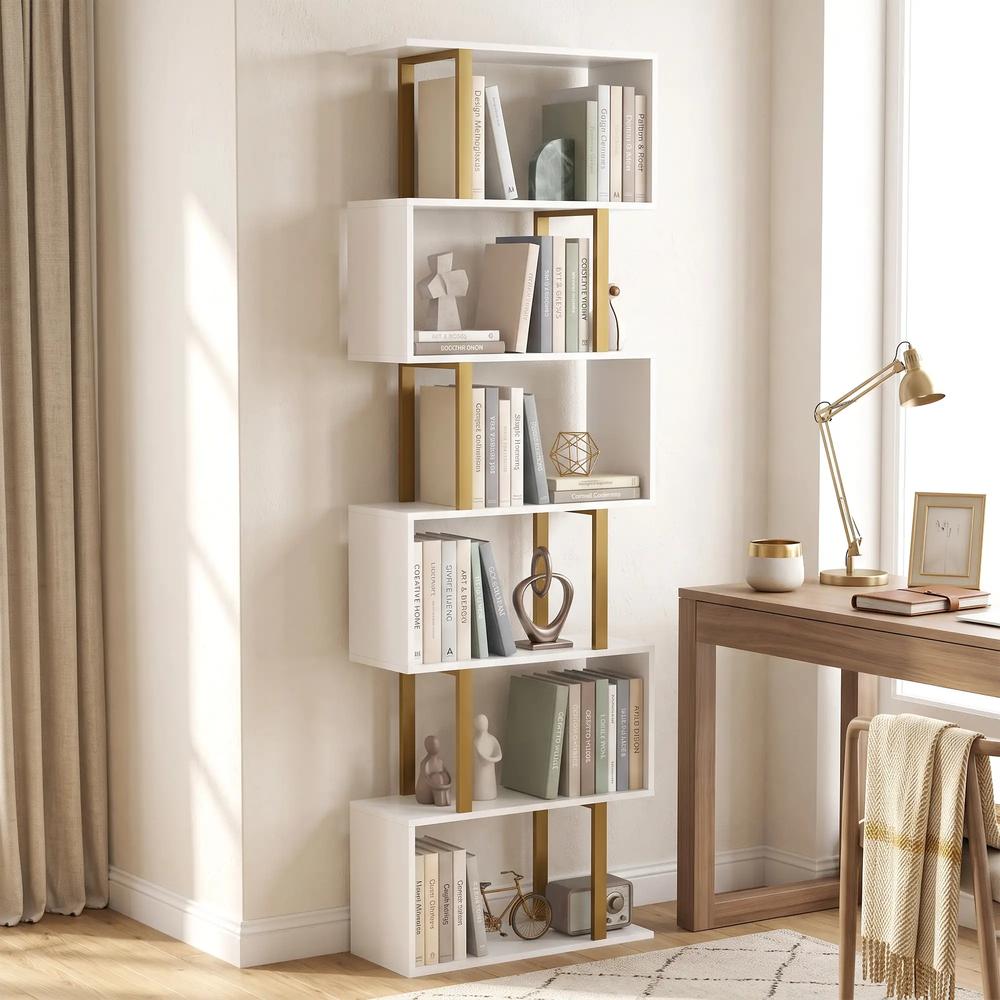 HOMCOM standing units free bookshelves industrial case bedroom Additional View 2