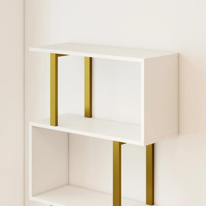 HOMCOM standing units free bookshelves industrial case bedroom Additional View 11