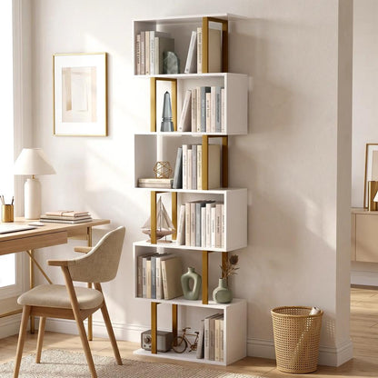 HOMCOM standing units free bookshelves industrial case bedroom Additional View 14