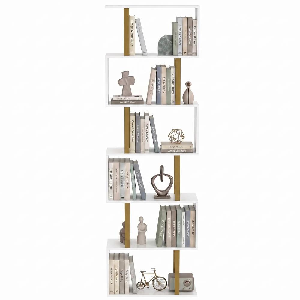 HOMCOM standing units free bookshelves industrial case bedroom Additional View 15
