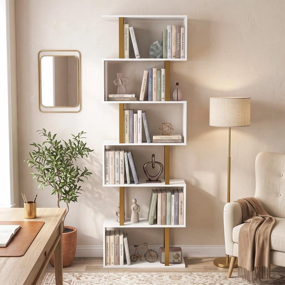 HOMCOM standing units free bookshelves industrial case bedroom Additional View 8