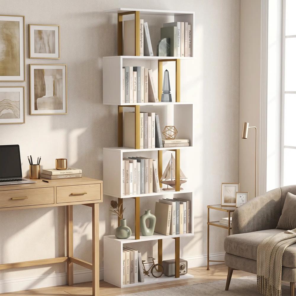 HOMCOM standing units free bookshelves industrial case bedroom Additional View 9