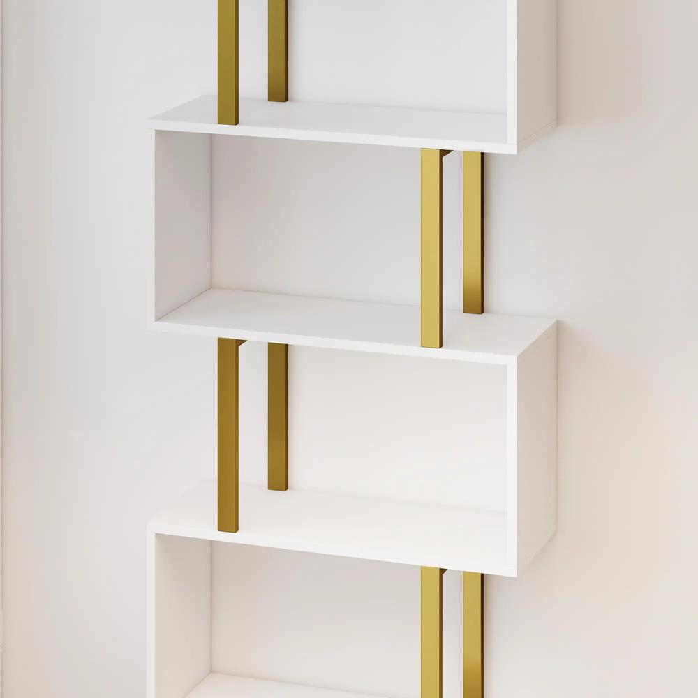 HOMCOM standing units free bookshelves industrial case bedroom Additional View 10