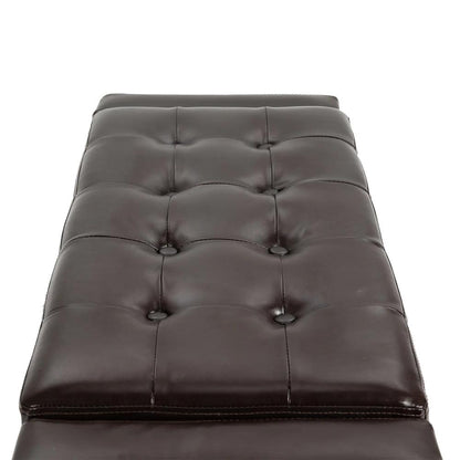 HOMCOM PU Leather Storage Ottoman Bench Storage Chest Tufted Ottoman Cube w/ Flipping Top 92L x 40W x 40H cm Additional View 19