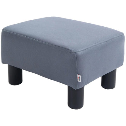 HOMCOM Microfiber Cloth Footstool, Small Foot Rest, Rectangle Sofa Stool for Bedroom Living Room, Grey Additional View 11