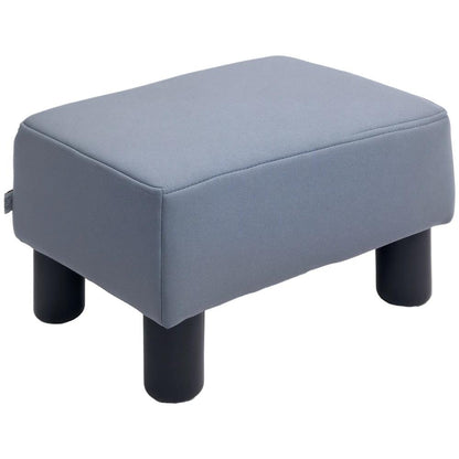 HOMCOM Microfiber Cloth Footstool, Small Foot Rest, Rectangle Sofa Stool for Bedroom Living Room, Grey Additional View 10