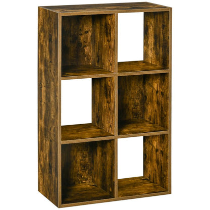 HOMCOM Industrial Style Storage Shelf, Bookcase, Bookshelf with 6 Compartments, for Living Room, Home Study Additional View 12