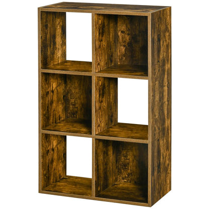 HOMCOM Industrial Style Storage Shelf, Bookcase, Bookshelf with 6 Compartments, for Living Room, Home Study Additional View 21