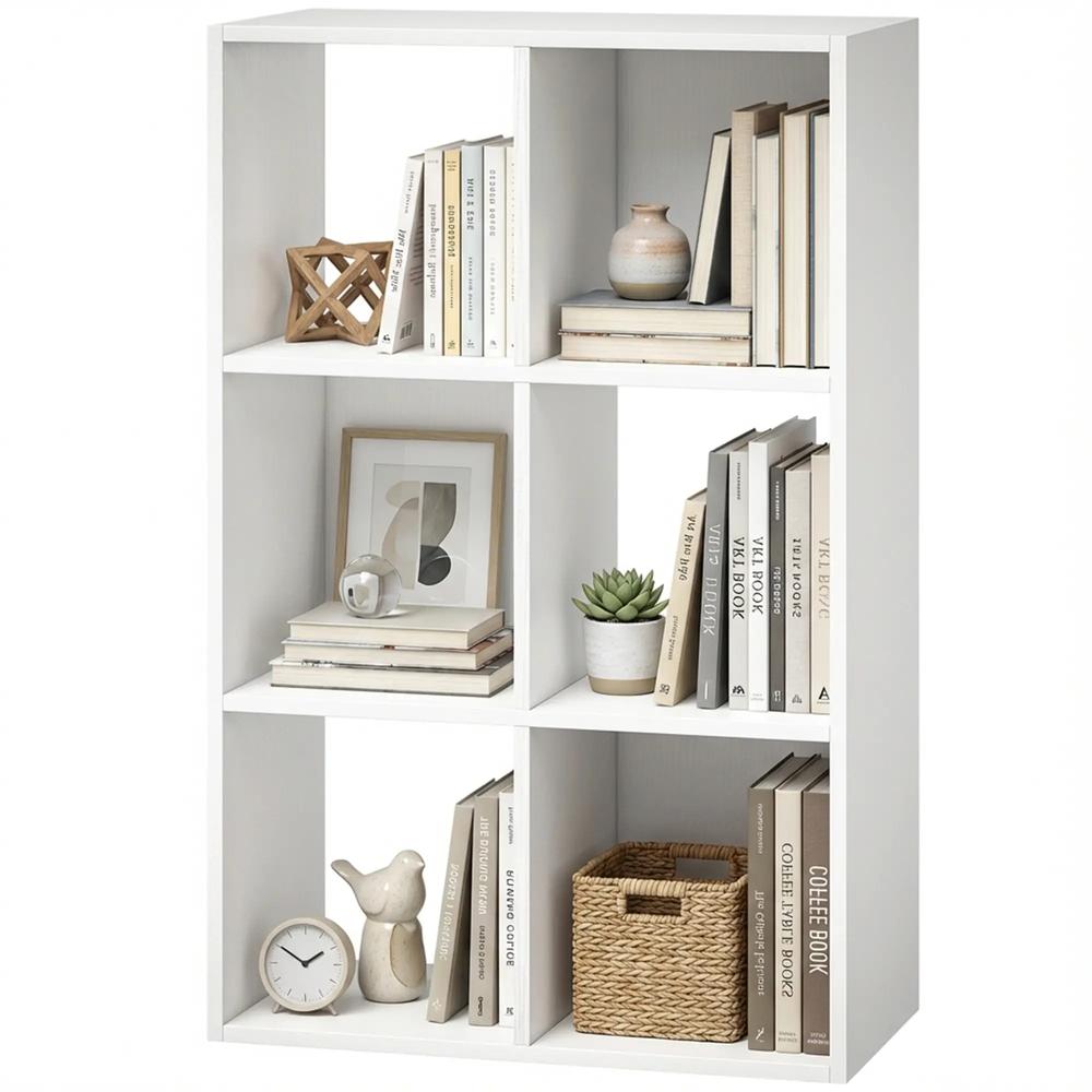 HOMCOM Industrial Style Storage Shelf, Bookcase, Bookshelf with 6 Compartments, for Living Room, Home Study Additional View 32