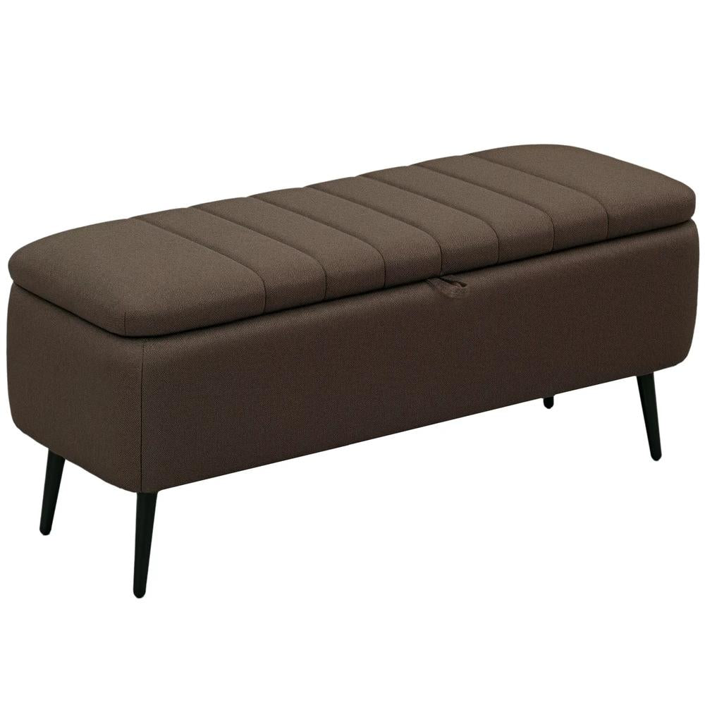 HOMCOM Linen-Look 92 x 31cm Storage Ottoman Additional View 20