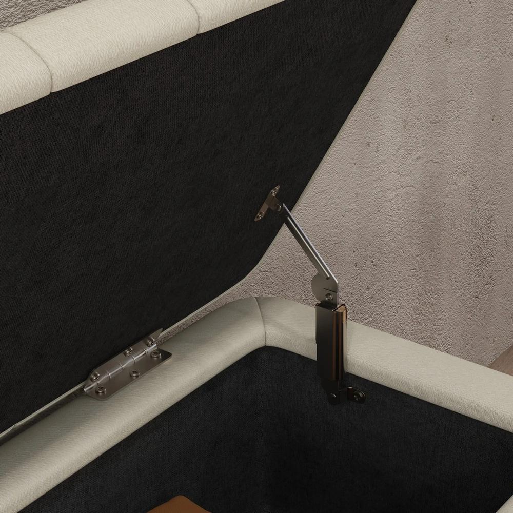 HOMCOM Linen-Look 92 x 31cm Storage Ottoman Additional View 8