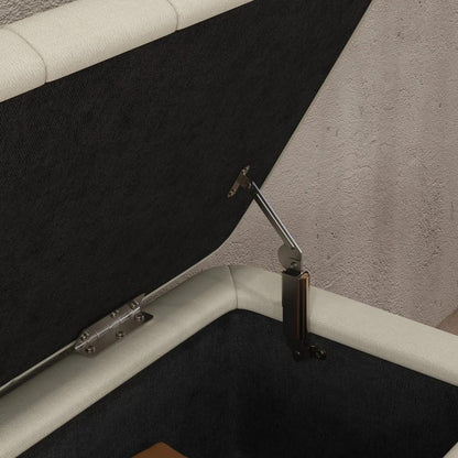 HOMCOM Linen-Look 92 x 31cm Storage Ottoman Additional View 8