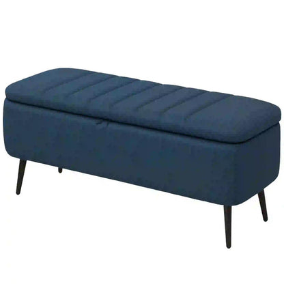 HOMCOM 92 x 31cm Linen-Look Storage Ottoman Additional View 10